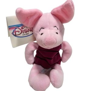 Disney Store Piglet Mini Bean Bag Plush Vintage Winnie The Pooh 8" Tags